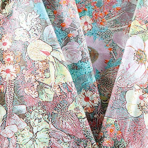 Сатин 063-07907 светло-сиреневый принтованный