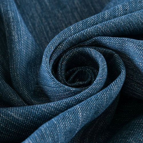 Лен натуральный 035-11702 синий деним