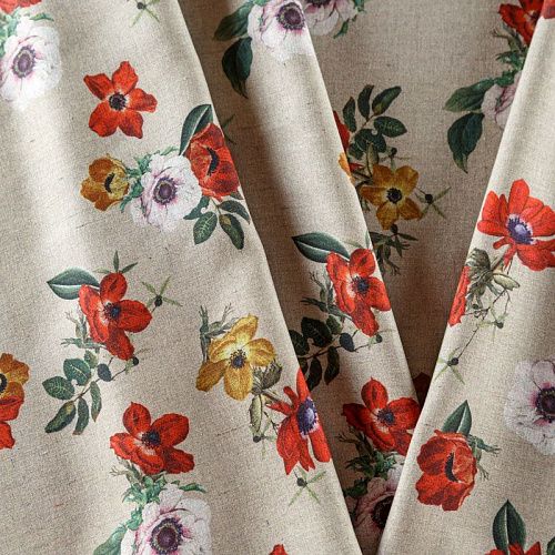 Вискоза 009-08612 песочный принтованный