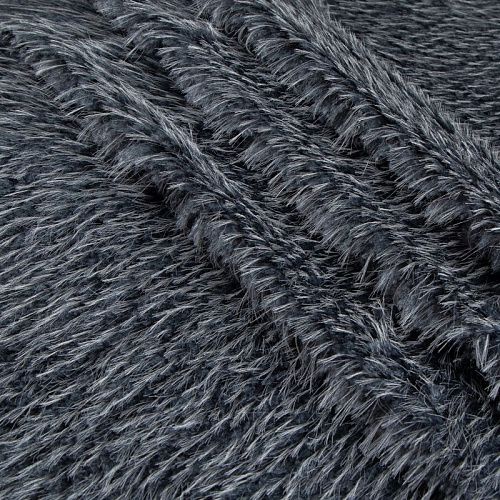 Мех искусственный на трикотажной основе 037-20751 серо-стальной