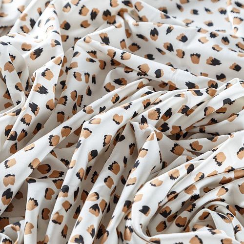 Вискоза "Лоренцо" 036-08094 молочный принтованный