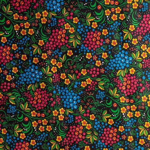 Бязь 007-00694 черный принтованный