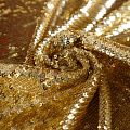 Пайетки на шифоне 055-16843 золото