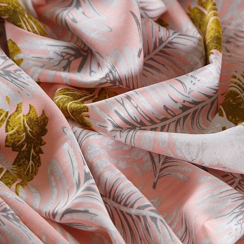 Штапель 069-17431 нежно-розовый принтованный