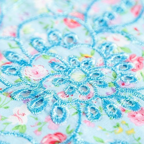 Шитье 067-07609 светло-голубой принтованный