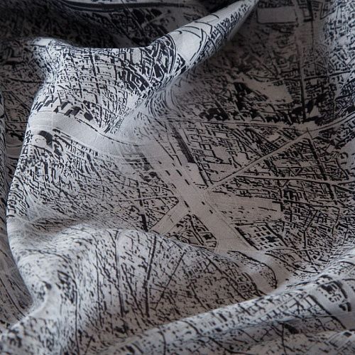 Батист 003-16553 светло-серый принтованный