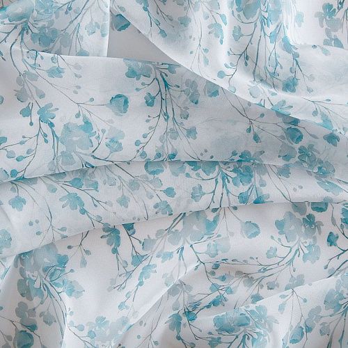 Шифон 068-17374 белый принтованный