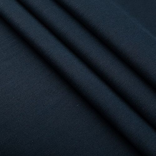 Лен натуральный 035-20300 сине-черный однотонный