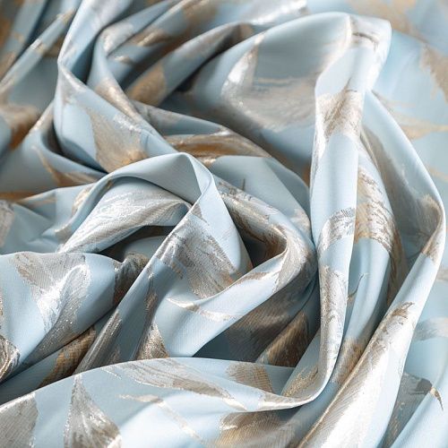 Парча 041-06453 светло-голубой/золото