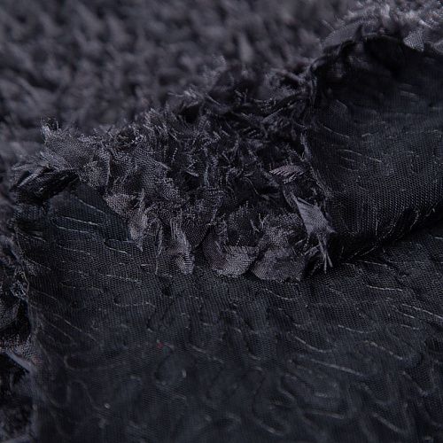 Сетка с объемной вышивкой 050-20040 черный