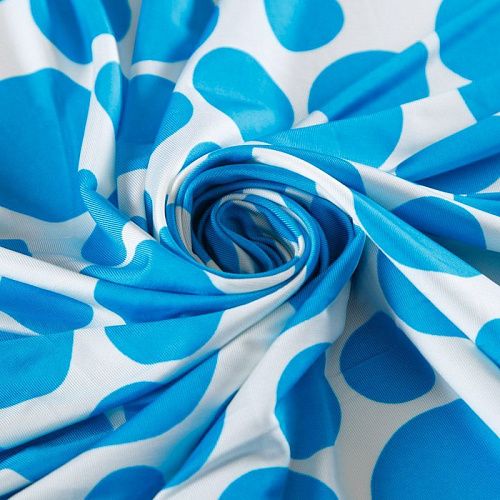 Трикотаж холодный 056-12125 белый принтованный