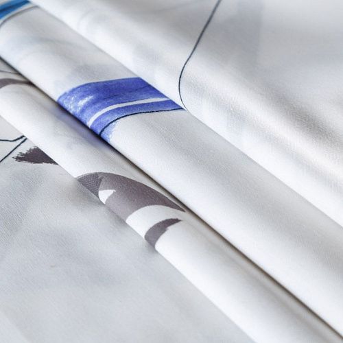 Тюль Т412-01-08 белый принтованный