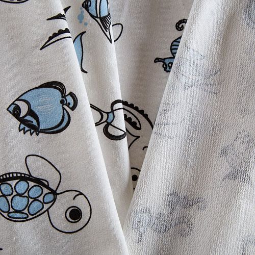 Футер 2-х нитка 062-14533 молочный принтованный