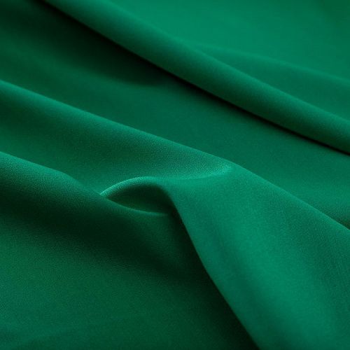 Креп двойной стрейч 026-02191 морской зеленый однотонный