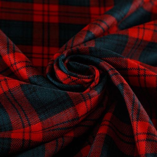 Шерсть костюмная 025-19097 красный клетка