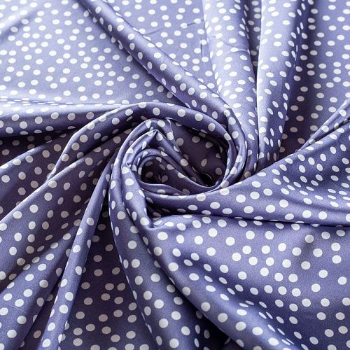 Шелк синтетический 065-01460 пыльно-фиолетовый принтованный