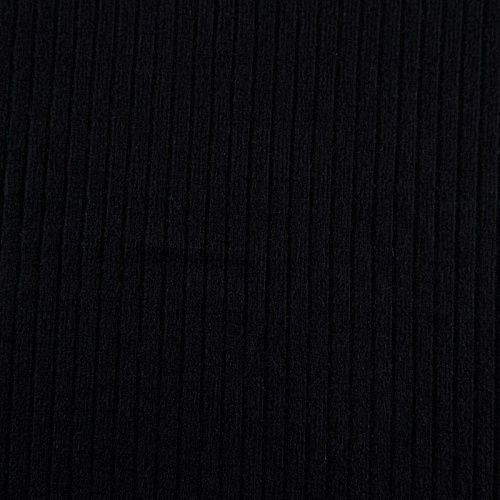 Трикотаж-лапша 056-15618 черный однотонный