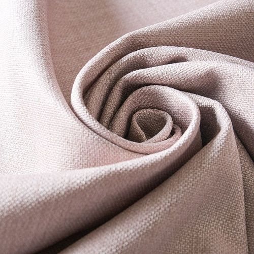 Ткань портьерная лен h-300 см 05-02-11506 пудровый однотонный