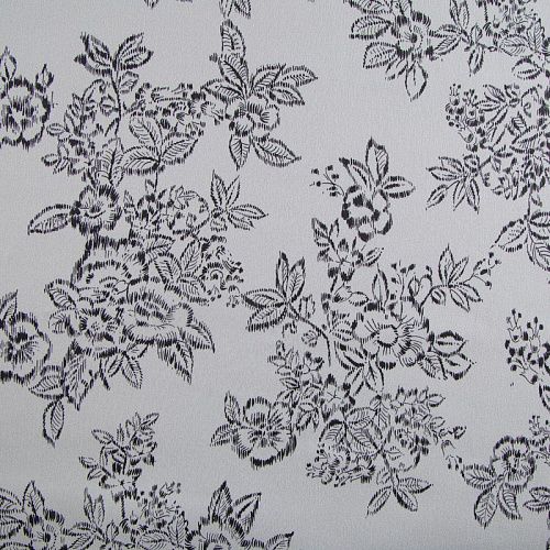 Коттон стрейч 063-17024 белый принтованный